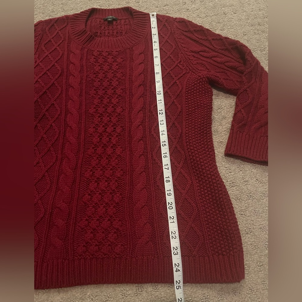 Talbots deep red sweater - Picture 4 of 7